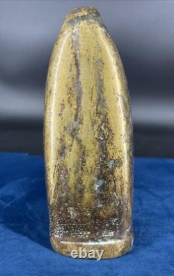 Ancienne cloche de vache en bronze moulé XIXe gravée décor d'oiseau folklorique