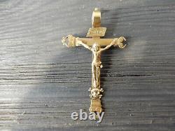 Ancienne croix en Or massif Religieuse Lorraine Abbesse 6,5 grammes