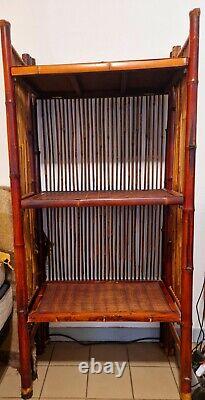 Ancienne étagère pliante en bambou