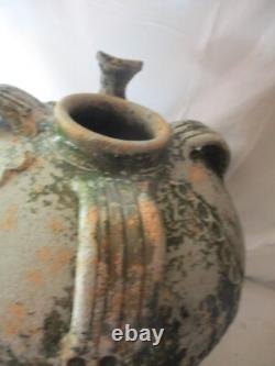 Ancienne grande Cruche à Huile en Terre Cuite Sud Ouest France XVIII è