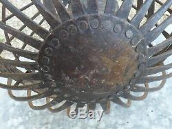 Ancienne lanterne lampe à huile sphère armillaire de marine, 33cm. 19 ème siècle