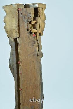 Ancienne paire de Caryatides 16ème Renaissance bois sculpté femmes lévrier aigle