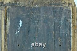 Ancienne paire de panneaux gothique bois sculpté haute époque chêne médiéval