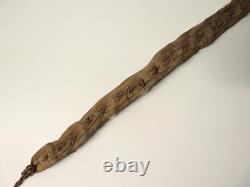 Ancienne rare Parure de tête ethnique Dogons Mali cuir coquillage bronze XIX-XXe