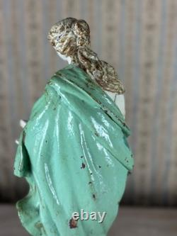 Ancienne statue reliquaire bois sculpté vierge enfant Jésus Présentation 18e