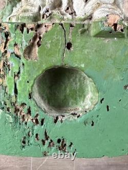 Ancienne statue reliquaire bois sculpté vierge enfant Jésus Présentation 18e