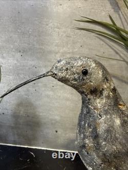 Anciens leurres appelants de chasse en Liège sculpté peint 19eme