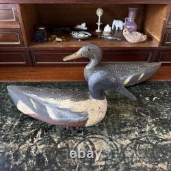 Anciens leurres canards appelants de chasse en bois sculpté peint art populaire