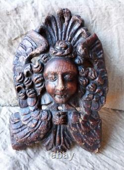 Ange en bois sculpté 18ème siècle