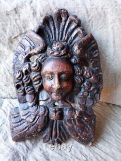 Ange en bois sculpté 18ème siècle