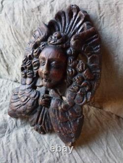 Ange en bois sculpté 18ème siècle