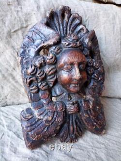 Ange en bois sculpté 18ème siècle