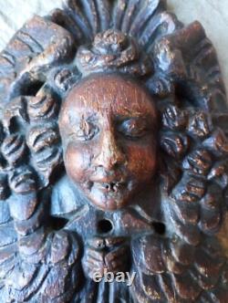 Ange en bois sculpté 18ème siècle