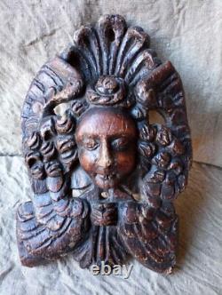 Ange en bois sculpté 18ème siècle