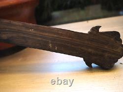 Antique Croix Bois Nacre Incrusté Large Chinese Mother of Pearl Inlaid Cross