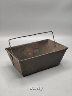 Antique French Wooden Foot Warmer with Metal Insert Rustic 19th C