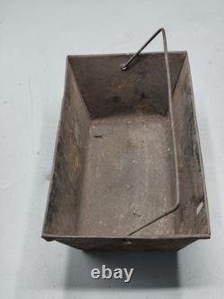 Antique French Wooden Foot Warmer with Metal Insert Rustic 19th C