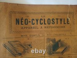 Antique Gestetner Neo-Cyclostyle Duplicateur fin 19 ième