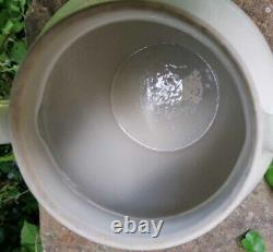 Antique Pot à Confit de campagne en Grès à Glaçure Blanche