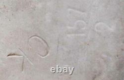 Antique Pot à Confit de campagne en Grès à Glaçure Blanche