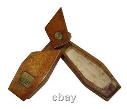 Antique Tabatière à système En Forme De Cerceuil Repose En Paix snuf box