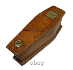 Antique Tabatière à système En Forme De Cerceuil Repose En Paix snuf box