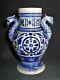 Antique Westerwald (german Stoneware) Blue Vase Zoomorphe 19ème