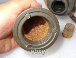 Antique grosse bombonne thermos en verre et liège