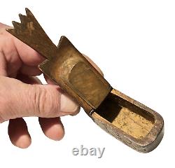 Antique tabatière sabot à l'oiseau