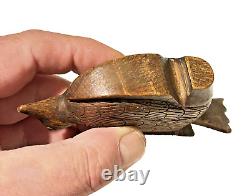 Antique tabatière sabot à l'oiseau