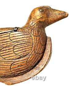 Antique tabatière sabot à l'oiseau