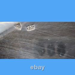 Argenterie grande coupe de mariage à mufle de poissons calice antiquité