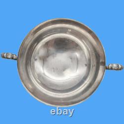 Argenterie grande coupe de mariage à mufle de poissons calice antiquité