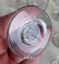 Art Populaire 10 Verres Anciens Normand Verre Soufflé Gravé XIXème French Glass