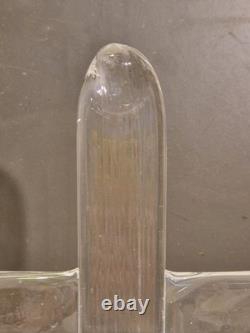 Art populaire / curiosité Grand crucifix en verre soufflé H. 36 cm ca 1970
