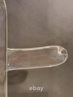 Art populaire / curiosité Grand crucifix en verre soufflé H. 36 cm ca 1970