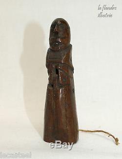 Art populaire moine coquin sculpté 19ème curiosa