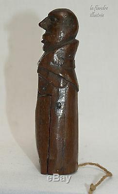 Art populaire moine coquin sculpté 19ème curiosa