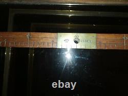 Art populaire outil ancien XIX ème Regle métre de soyeux bois bronze