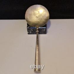 Asie Grande cuillère de service (riz.) en argent et bronze argenté L. 30,5