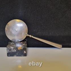 Asie Grande cuillère de service (riz.) en argent et bronze argenté L. 30,5