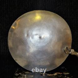 Asie Grande cuillère de service (riz.) en argent et bronze argenté L. 30,5