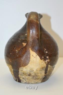 -BELLE CRUCHE CRUCHON XVIIIe Perigourdine périgord Belle glaçure Marron déco