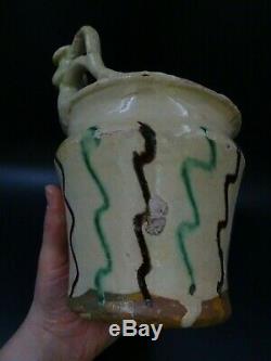 Beau Et Rare Porte-cuilleres Cuillerier Terre Vernissée Haute-savoie Art Populai