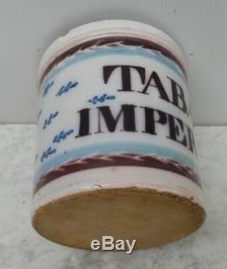 Beau Pot à tabac Impérial Faïence, Nevers, Epoque Empire, XIXe