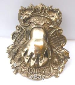 Beau et Ancien COIN DE BILLARD en Bronze du XIXème siècle Main