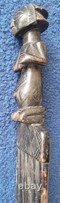 Beau peigne cérémoniel anthropomorphe Luba Congo 28cm Art Tribal Afrique Kunst