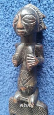 Beau peigne cérémoniel anthropomorphe Luba Congo 28cm Art Tribal Afrique Kunst