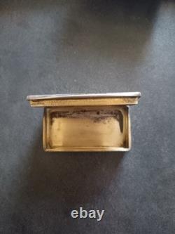 Belle Tabatière Argent Massif Niellée XIXéme 78,5g Minerve