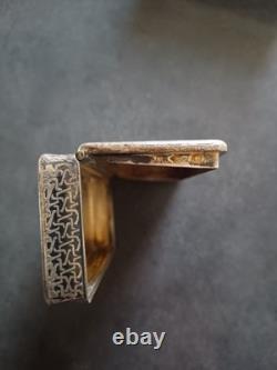 Belle Tabatière Argent Massif Niellée XIXéme 78,5g Minerve
